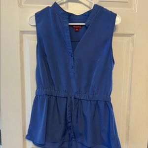 Merona Blue Sleeveless Blouse